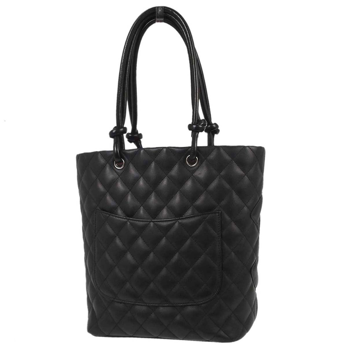 Chanel Black Calfskin Cambon Ligne Tote Handbag
