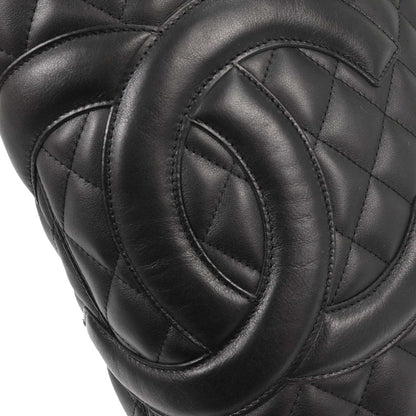 Chanel Black Calfskin Cambon Ligne Tote Handbag