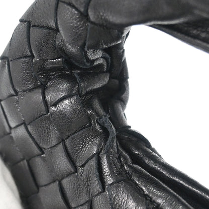 Bottega Veneta Black Lambskin Intrecciato Hobo Handbag