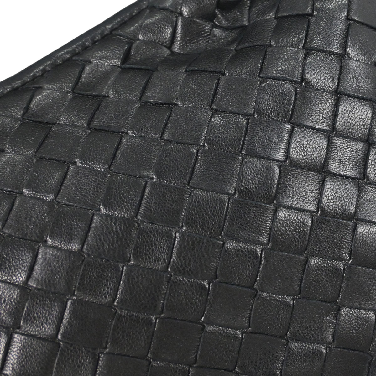 Bottega Veneta Black Lambskin Intrecciato Hobo Handbag