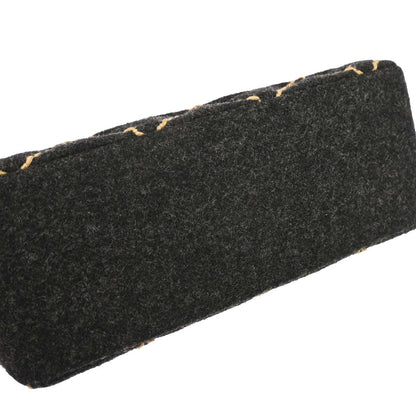 Chanel Gray Wool Wild Stitch Mini Classic Square Flap Shoulder Bag 17