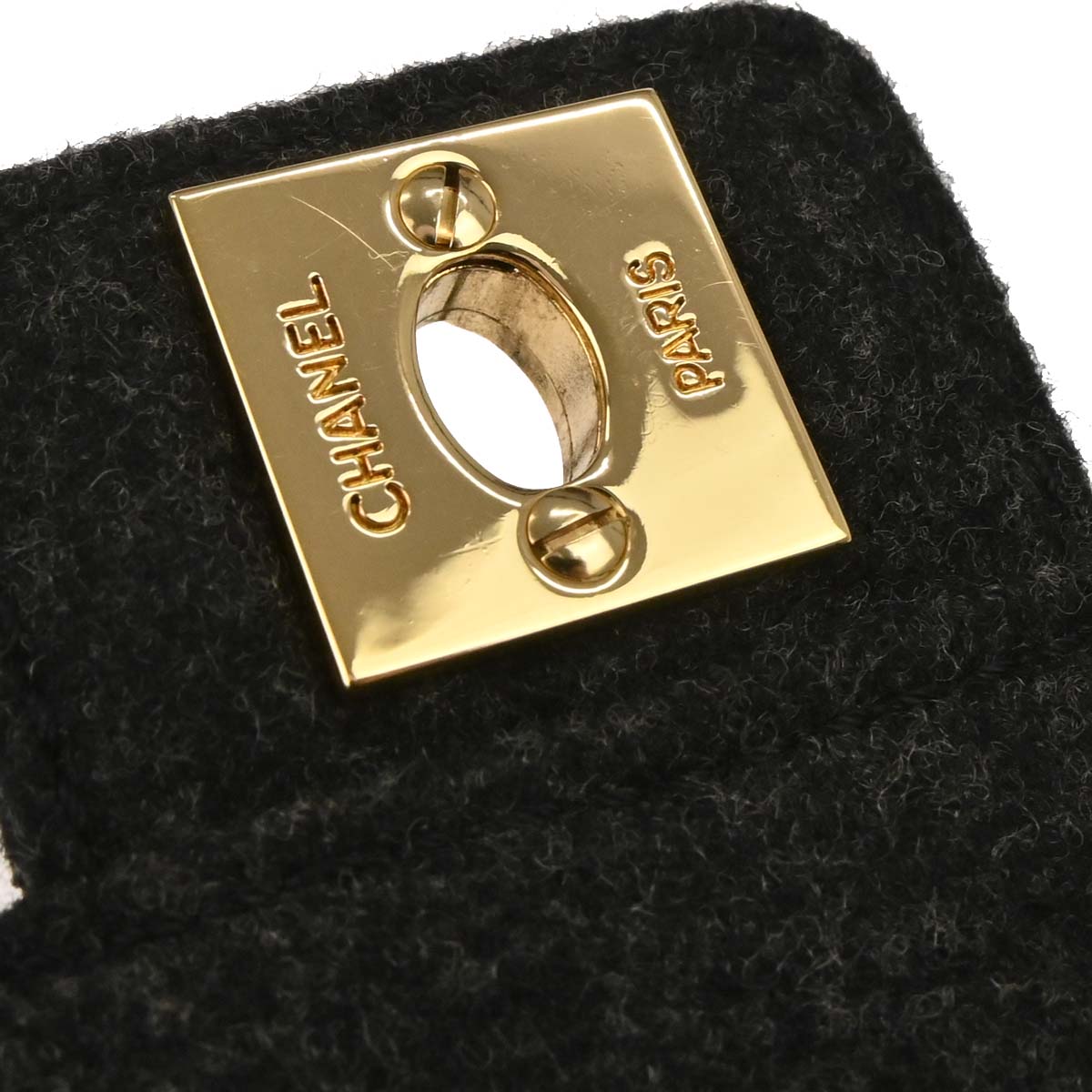 Chanel Gray Wool Wild Stitch Mini Classic Square Flap Shoulder Bag 17