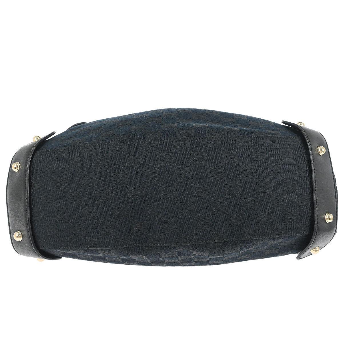 Gucci Black Canvas GG Horsebit Handbag