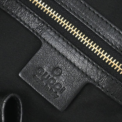 Gucci Black Canvas GG Horsebit Handbag