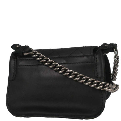 Chanel Black Calfskin Paris-Edinburgh Highlander Messenger Bag