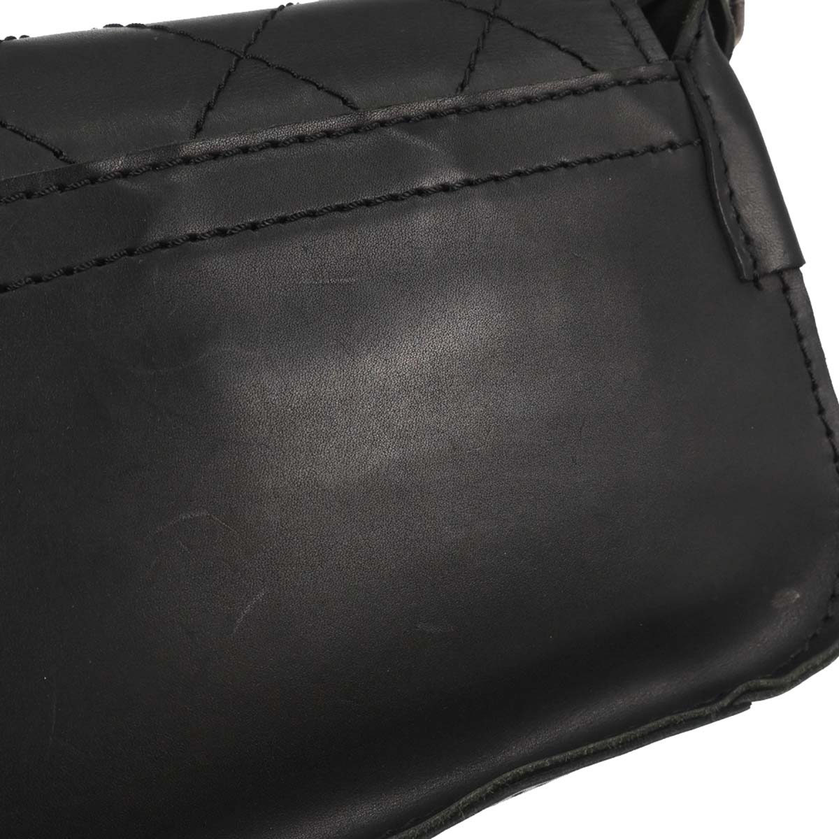 Chanel Black Calfskin Paris-Edinburgh Highlander Messenger Bag