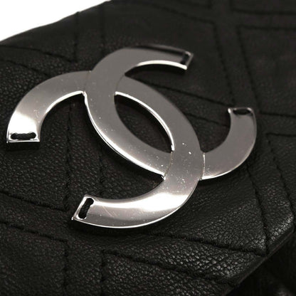 Chanel Black Calfskin Accordion Flap Bag Handbag