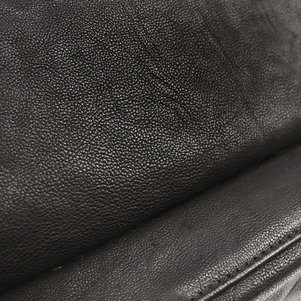 Chanel Black Calfskin Accordion Flap Bag Handbag