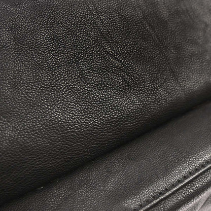 Chanel Black Calfskin Accordion Flap Bag Handbag