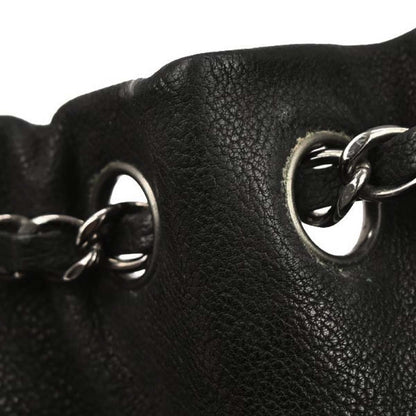 Chanel Black Calfskin Accordion Flap Bag Handbag