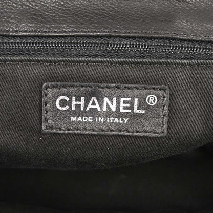 Chanel Black Calfskin Accordion Flap Bag Handbag