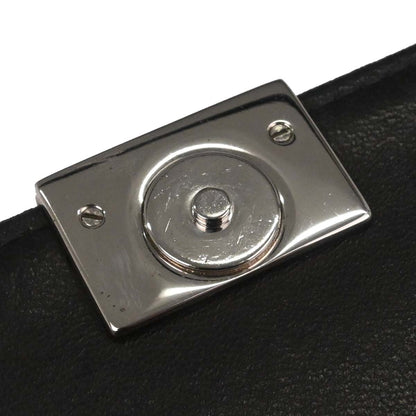 Chanel Black Lambskin Choco Bar Straight Flap Shoulder Bag