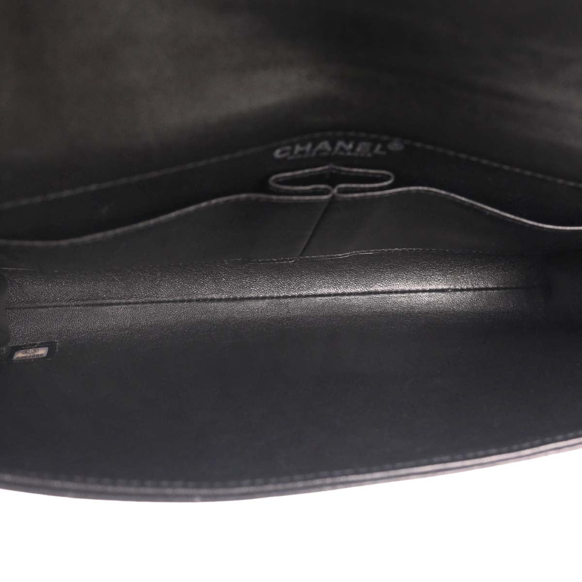 Chanel Black Lambskin Choco Bar Straight Flap Shoulder Bag