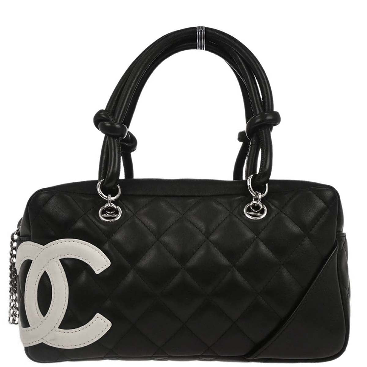 Chanel Black Calfskin Cambon Ligne Handbag