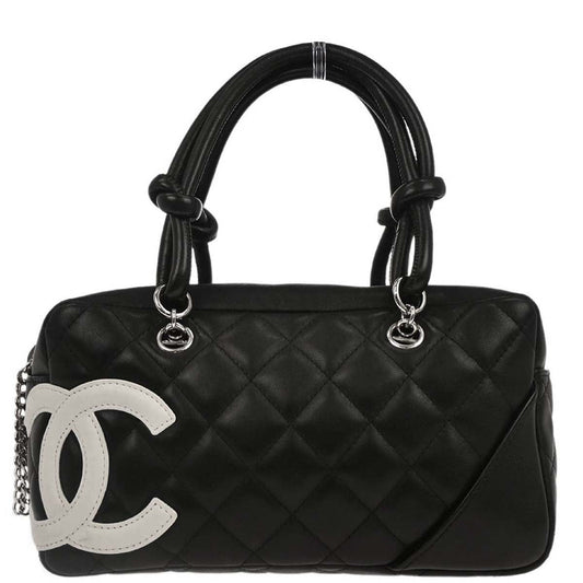 Chanel Black Calfskin Cambon Ligne Handbag
