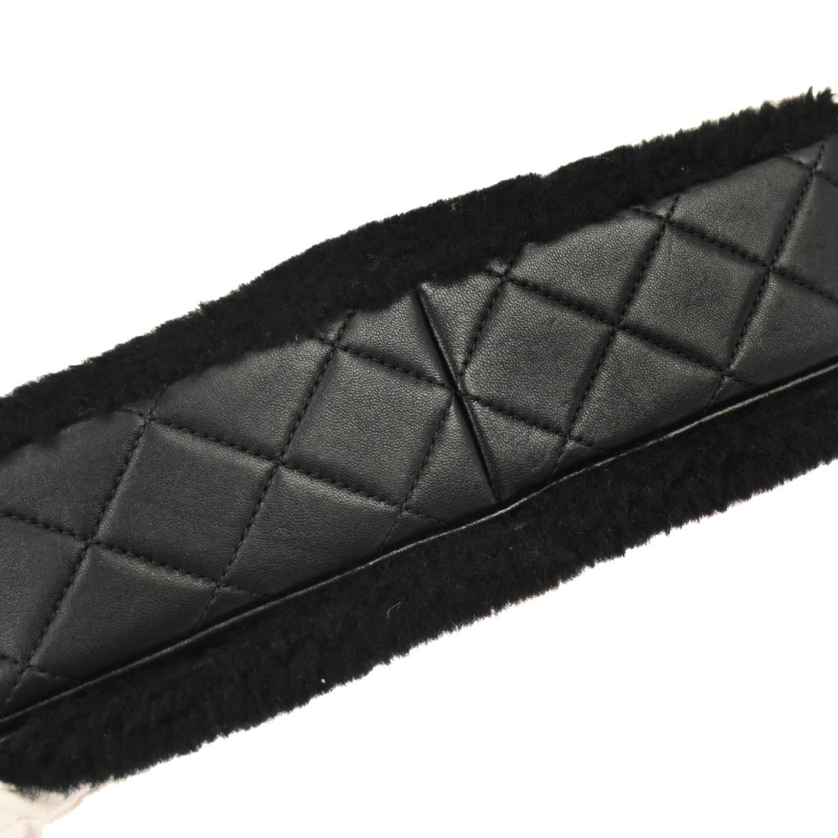 Chanel Black Wool No.5 Turnlock Full Flap Shoulder Bag