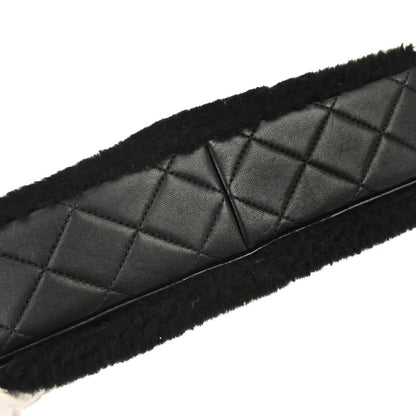 Chanel Black Wool No.5 Turnlock Full Flap Shoulder Bag