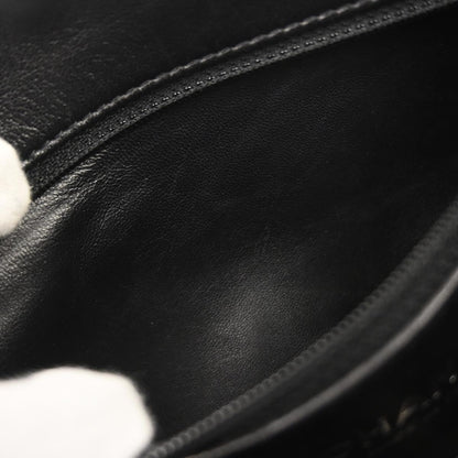 Chanel Black Wool No.5 Turnlock Full Flap Shoulder Bag