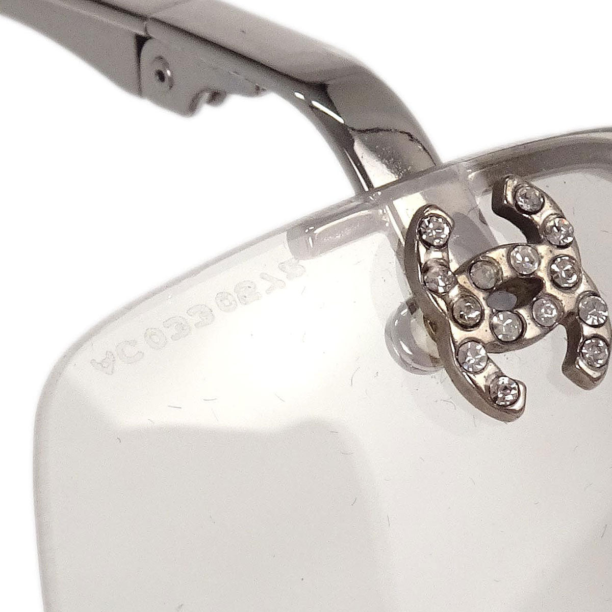Chanel Sunglasses Eyewear Black Rhinestone Small Good