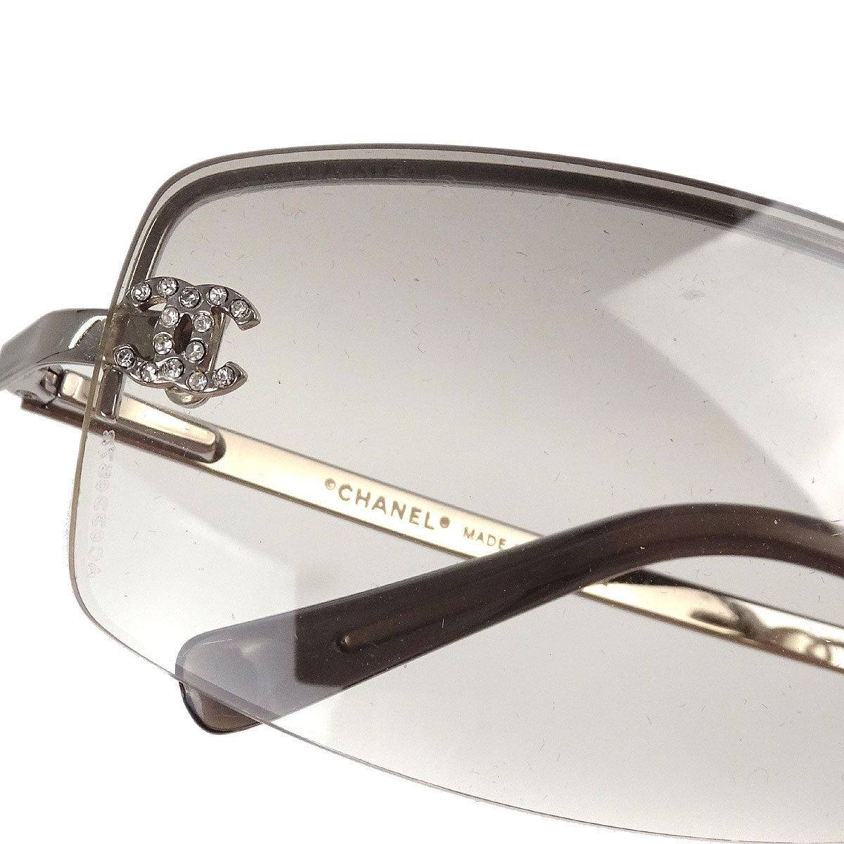Chanel Sunglasses Eyewear Black Rhinestone Small Good