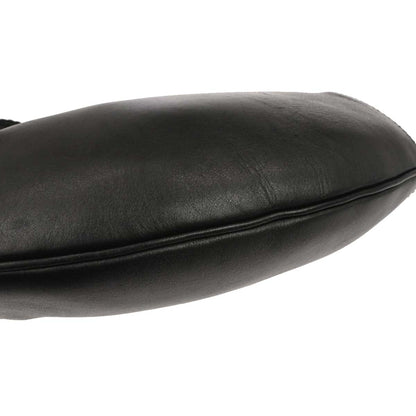 Gucci Black Leather Half Moon Hobo Handbag