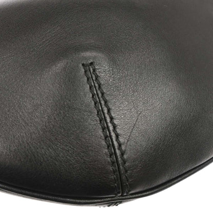 Gucci Black Leather Half Moon Hobo Handbag