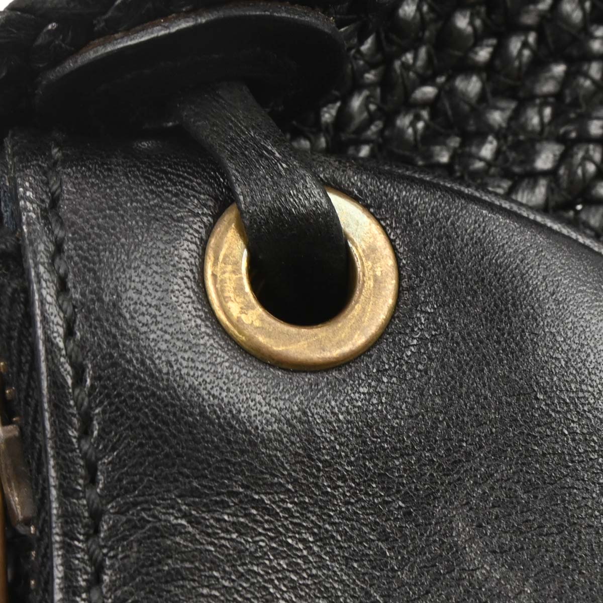 Gucci Black Leather Half Moon Hobo Handbag