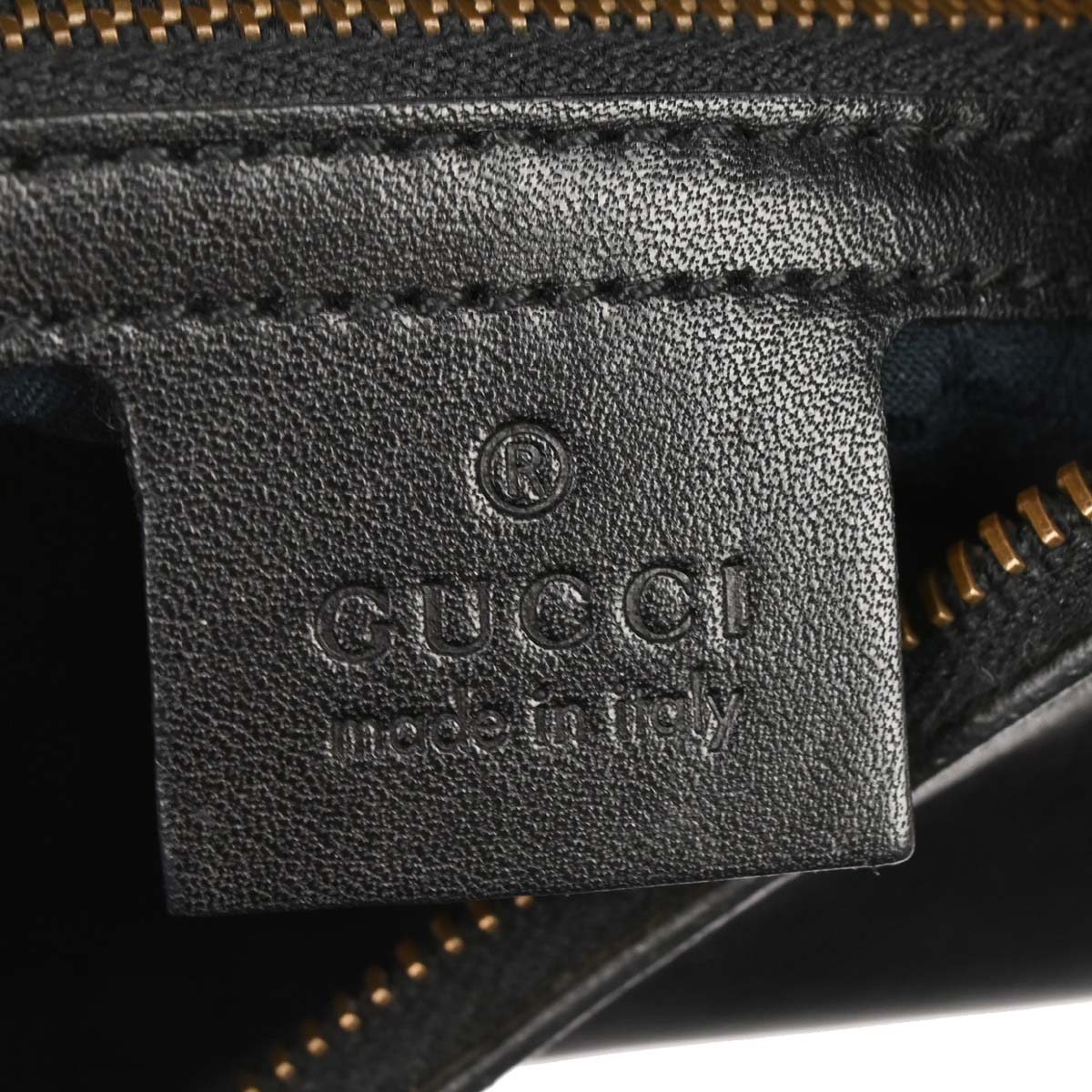 Gucci Black Leather Half Moon Hobo Handbag
