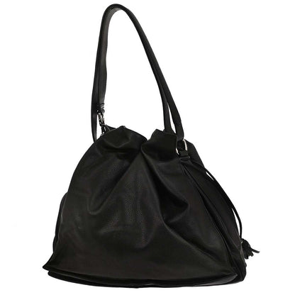 Loewe Black Leather Flamenco Shoulder Bag