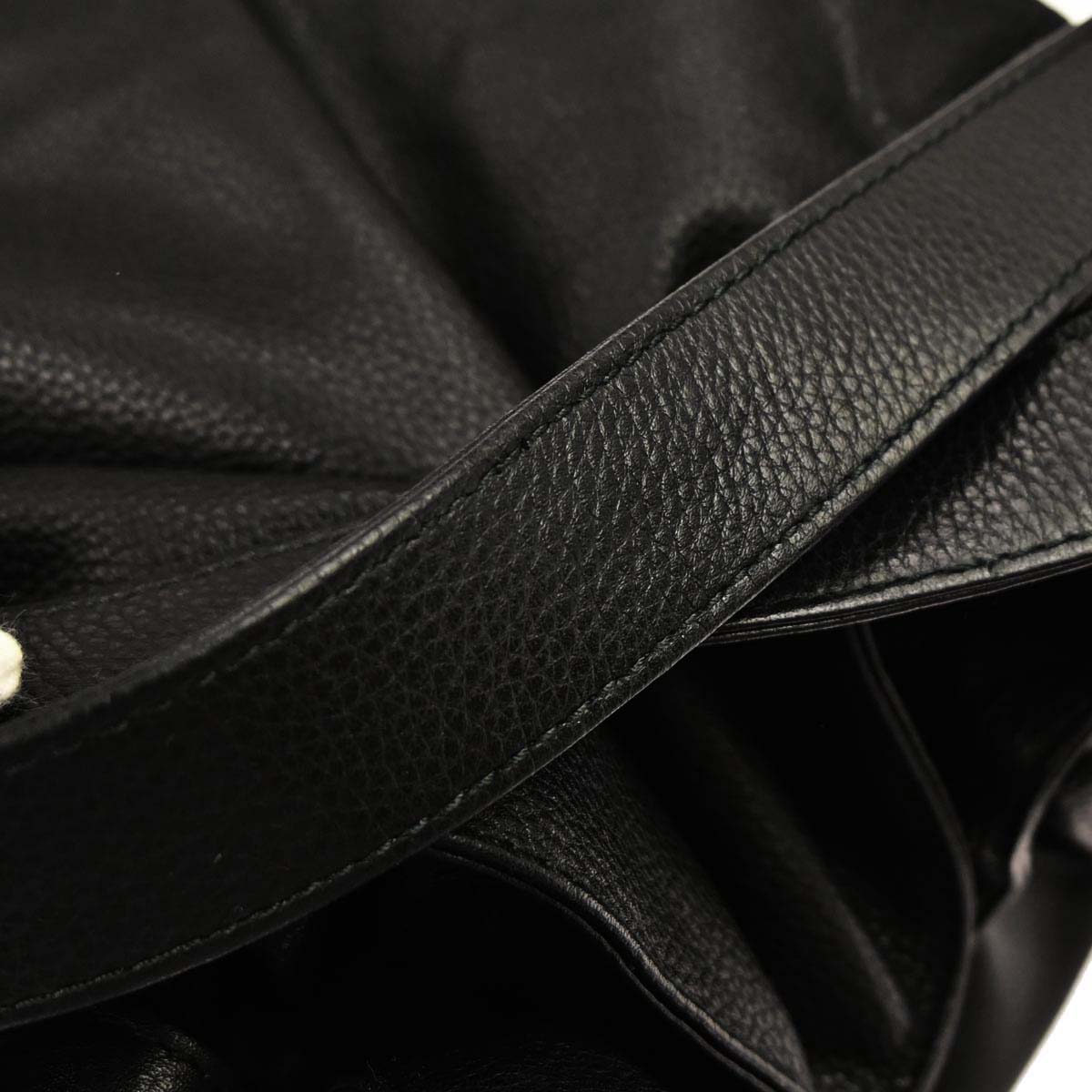 Loewe Black Leather Flamenco Shoulder Bag