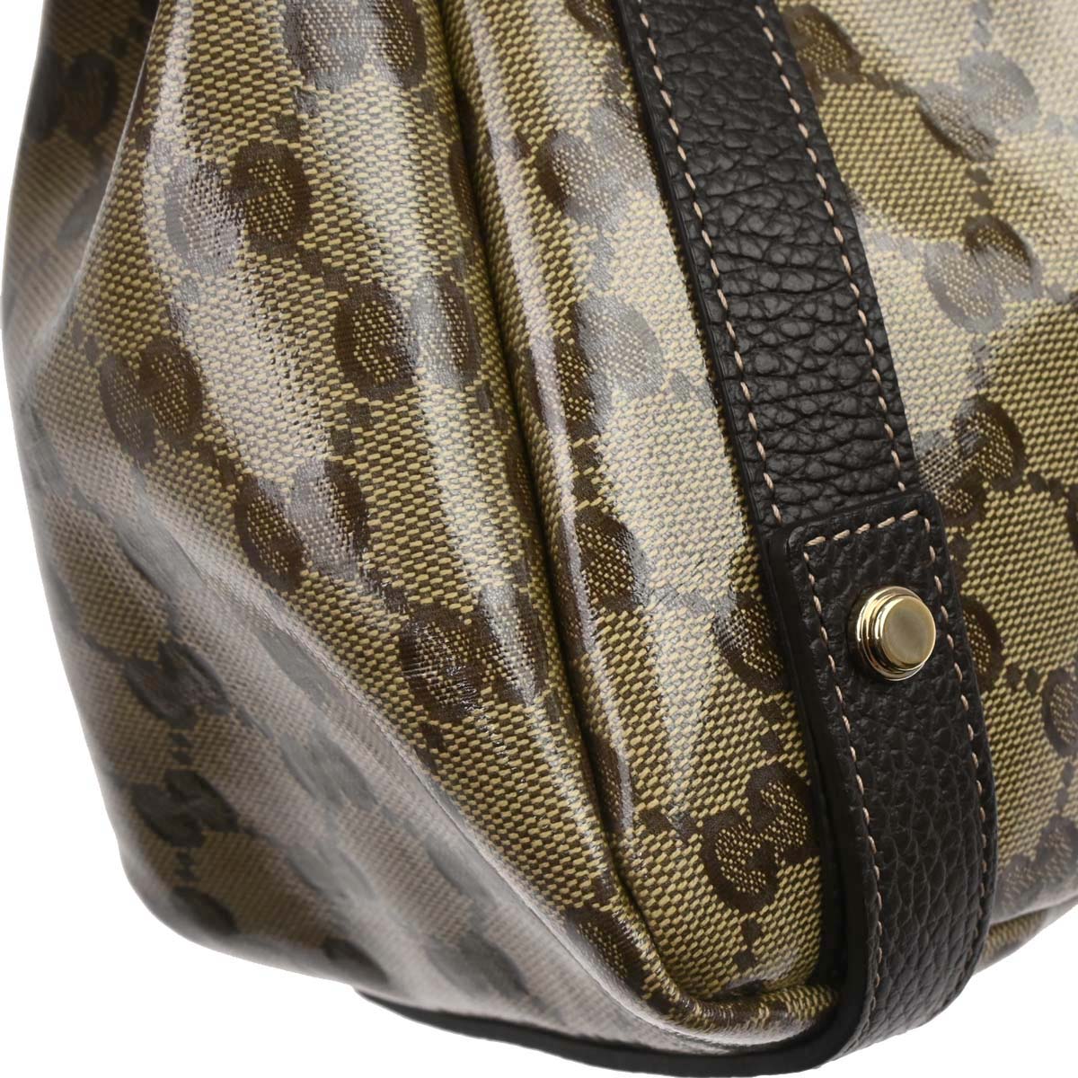 Gucci Brown PVC GG Abbey D Ring Tote Handbag