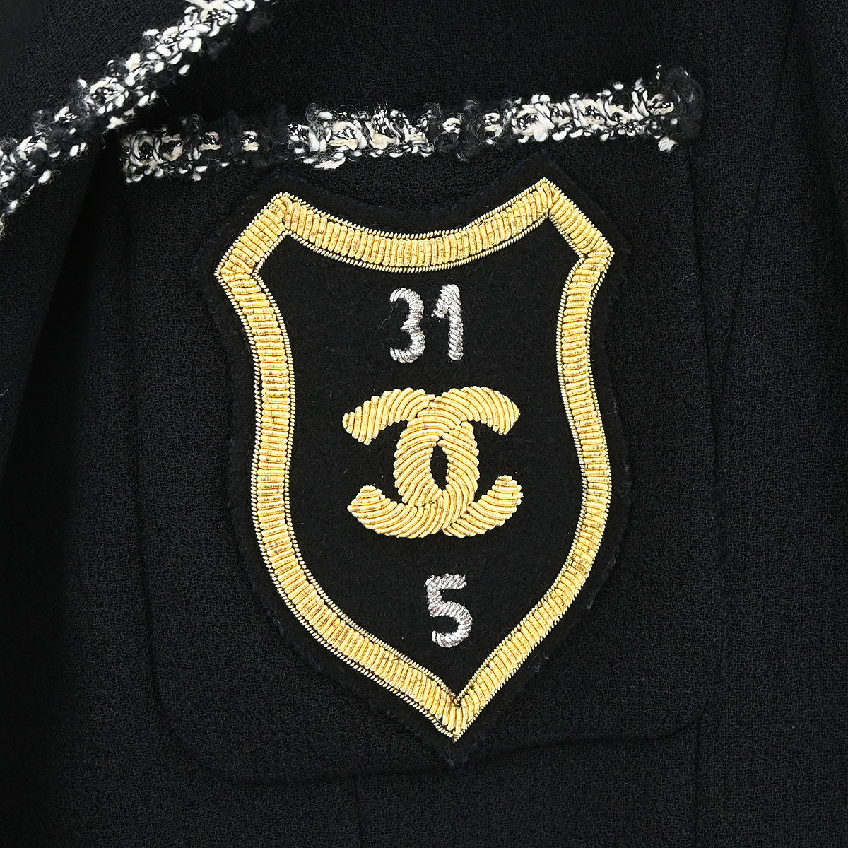 Chanel 2005 Emblem Single Breasted Jacket Black #34