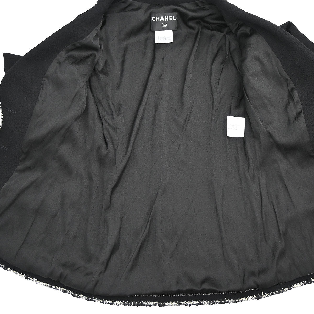 Chanel 2005 Emblem Single Breasted Jacket Black #34