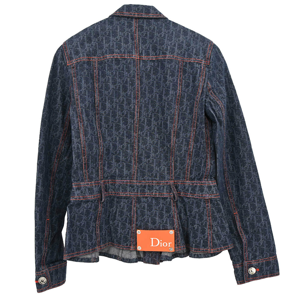 Christian Dior 2006 Single Breasted Denim Trotter Jacket Navy #38