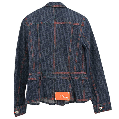 Christian Dior 2006 Single Breasted Denim Trotter Jacket Navy #38