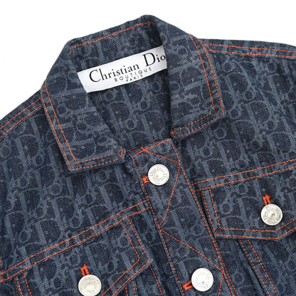 Christian Dior 2006 Single Breasted Denim Trotter Jacket Navy #38