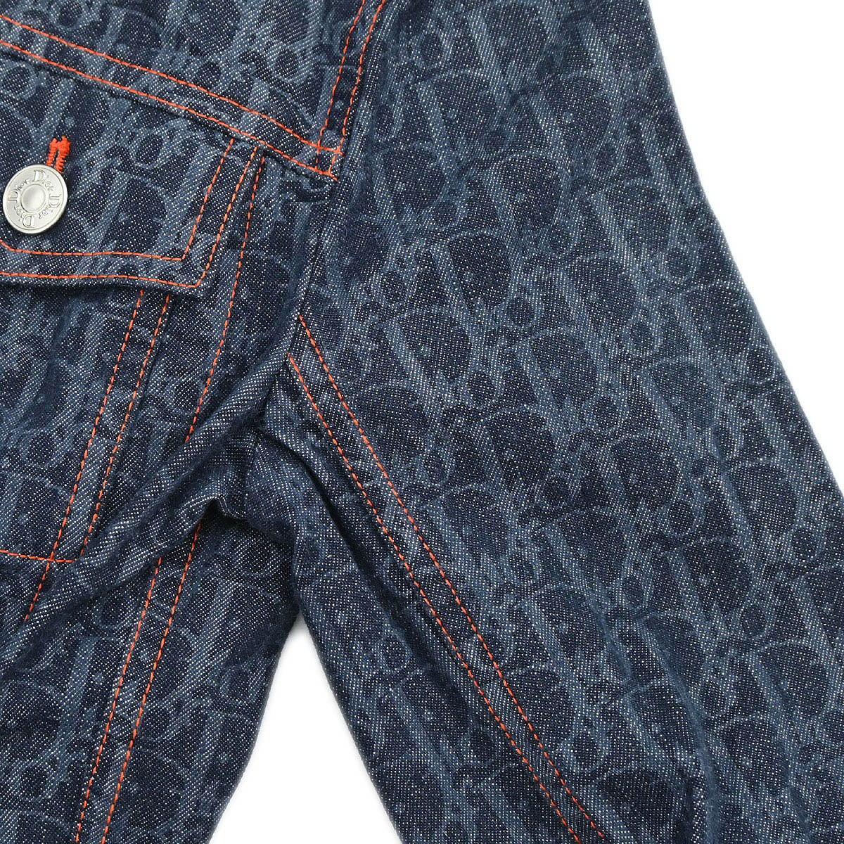 Christian Dior 2006 Single Breasted Denim Trotter Jacket Navy #38