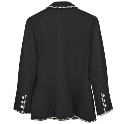 Chanel 2005 Emblem Single Breasted Jacket Black #38