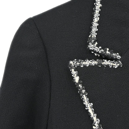 Chanel 2005 Emblem Single Breasted Jacket Black #38