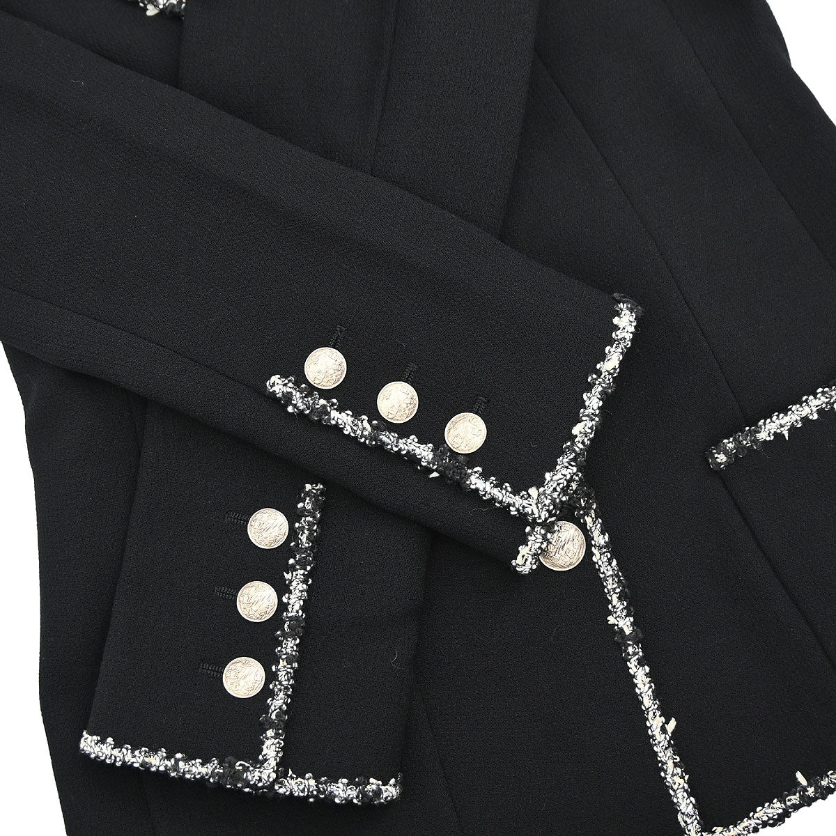 Chanel 2005 Emblem Single Breasted Jacket Black #38