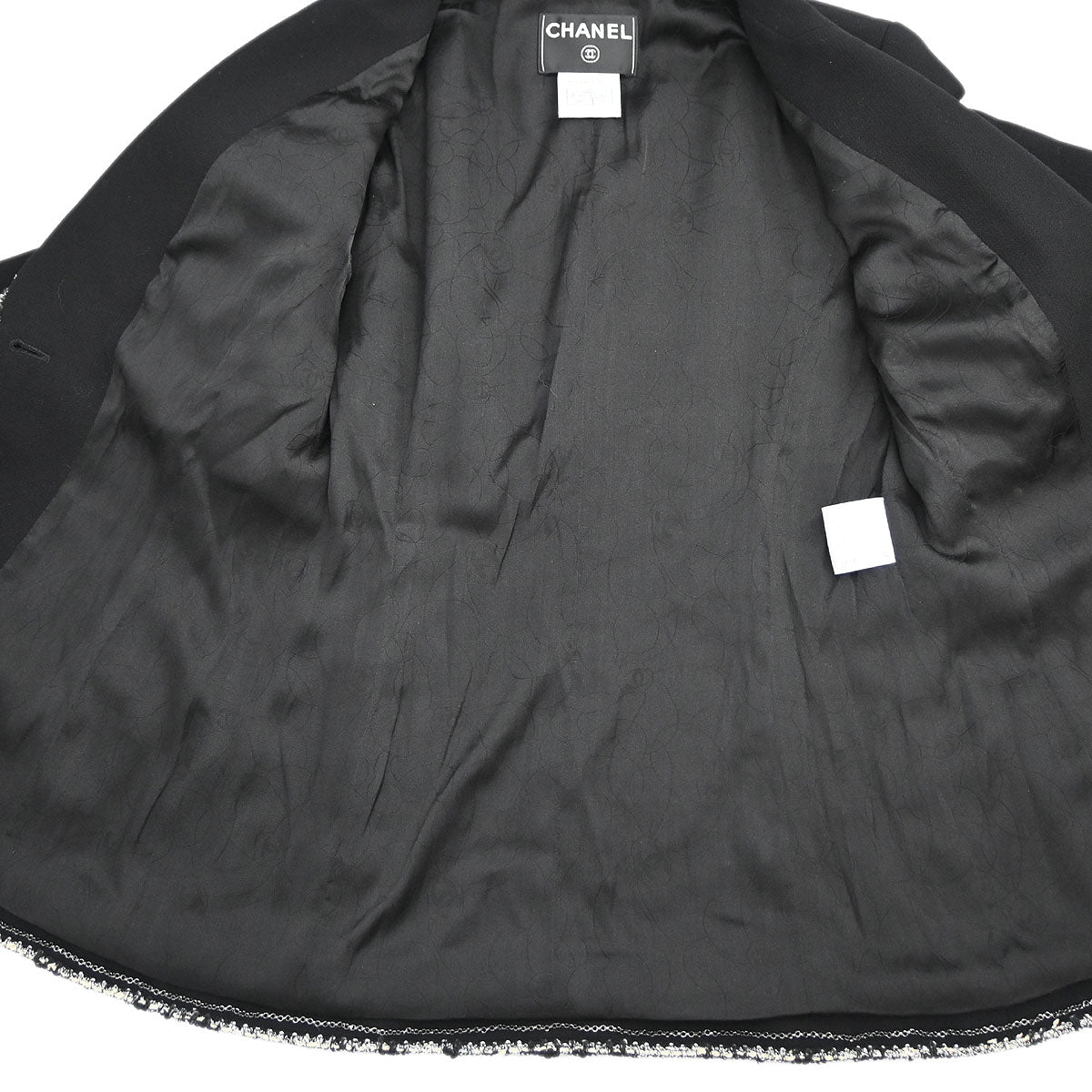 Chanel 2005 Emblem Single Breasted Jacket Black #38