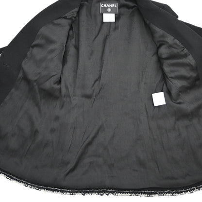 Chanel 2005 Emblem Single Breasted Jacket Black #38