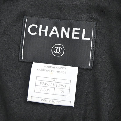 Chanel 2005 Emblem Single Breasted Jacket Black #38