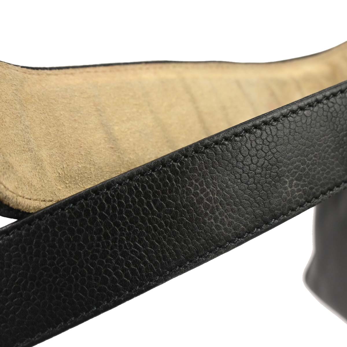 Chanel Black Caviar Skin 2way Shoulder Duffle Handbag