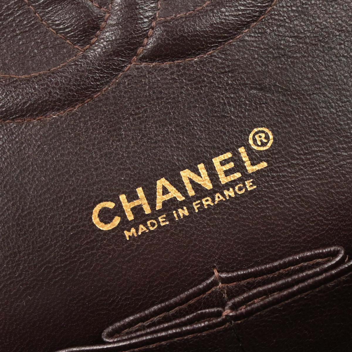 Chanel 2002-2003 Brown Lambskin Medium Classic Double Flap Shoulder Bag