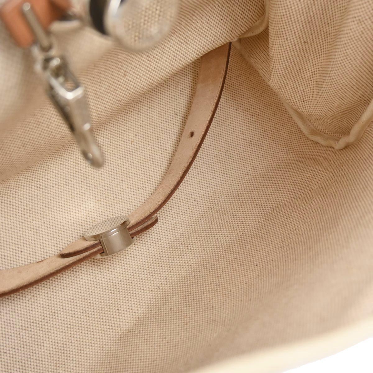 Hermes Natural Toile H Herbag a Dos 2 in 1 Backpack