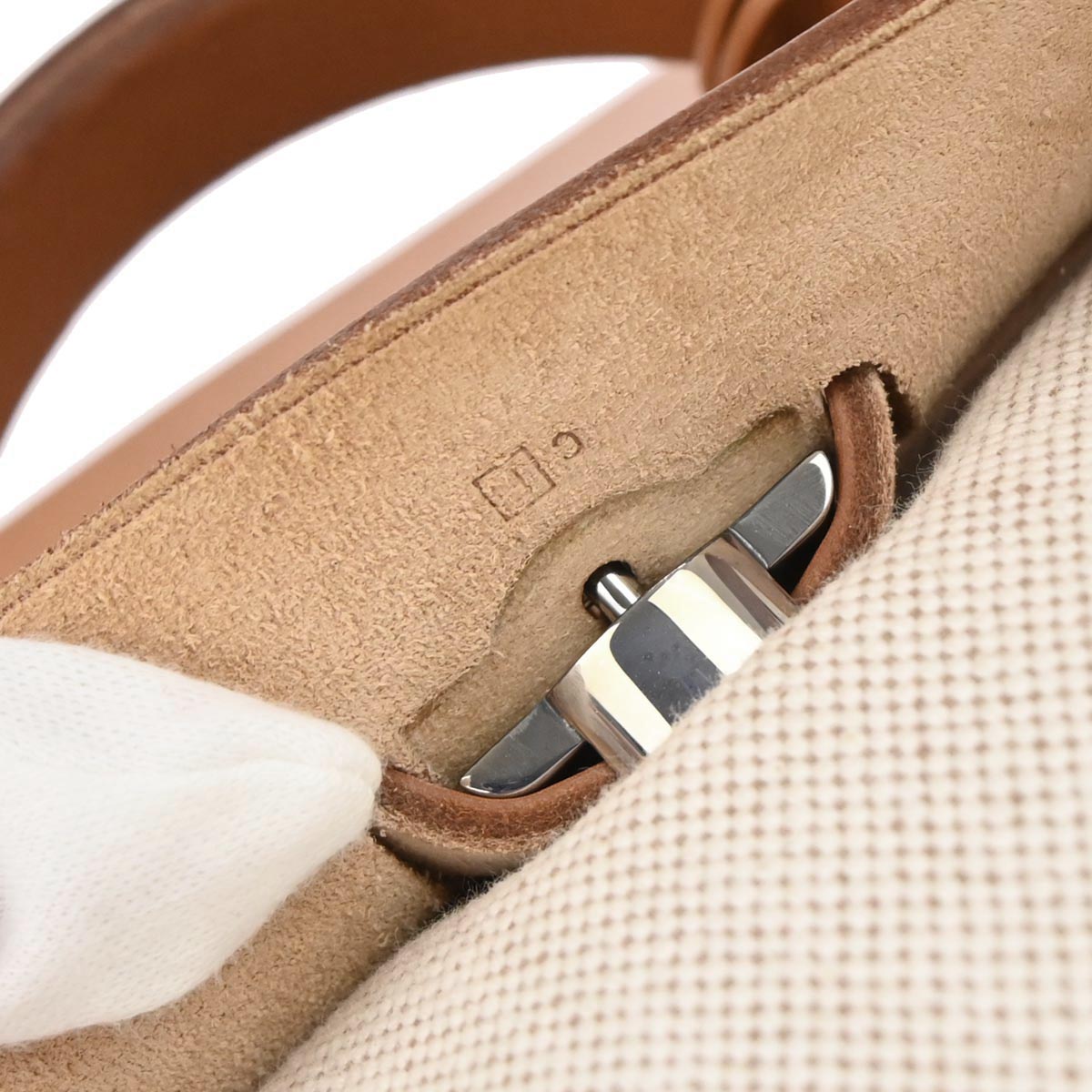 Hermes Natural Toile H Herbag a Dos 2 in 1 Backpack