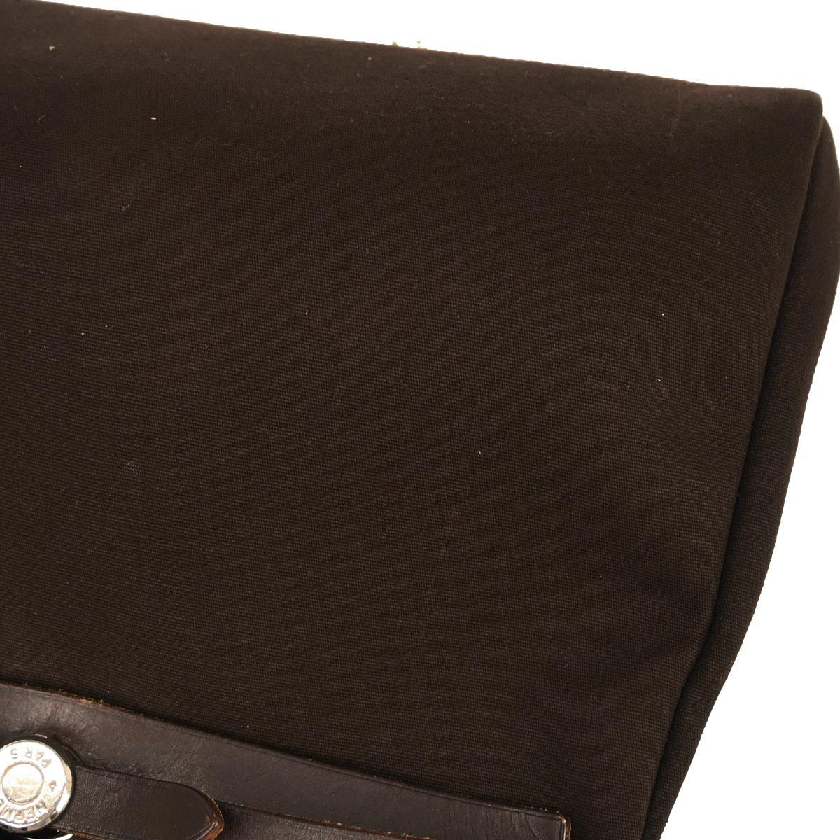 Hermes Brown Toile Officier Herbag PM 2 in 1 Shoulder Handbag