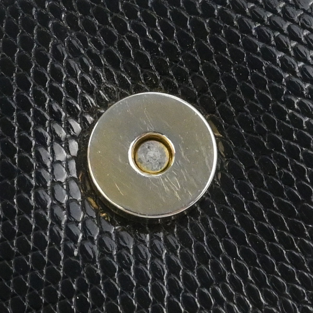 Gucci * Black Lizard Bamboo 2way Shoulder Handbag