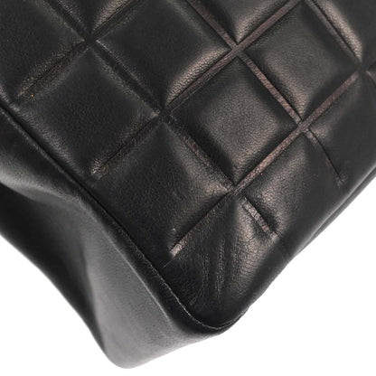 Chanel Black Lambskin Choco Bar Tote Handbag
